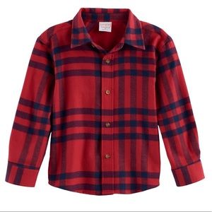 Jumping Beans® Plaid Flannel Button Down Top!